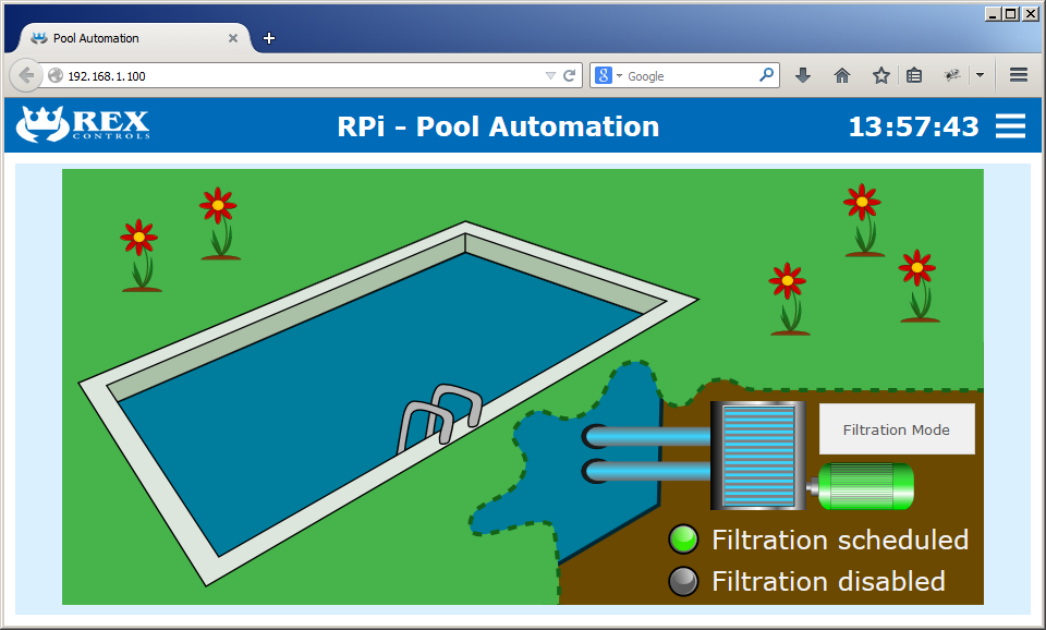 Kompletní HMI pro projekt automatizace bazénu